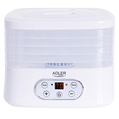 Attēls no Adler | Food Dehydrator | AD 6658 | Power 230 W | Number of trays 5 | Temperature control | Integrated timer | White
