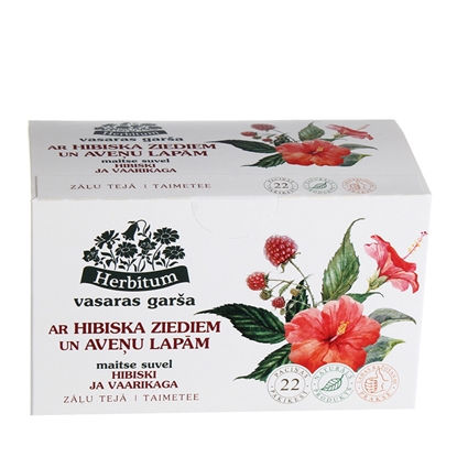 Изображение Tēja zāļu Herbitum ar Hibiska ziediem un aveņu lapām 1.5gx22