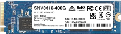 Attēls no SSD|SYNOLOGY|SNV3400|400GB|M.2|PCIE|NVMe|Write speed 750 MBytes/sec|Read speed 3000 MBytes/sec|TBW 491 TB|MTBF 1800000 hours|SNV3410-400G