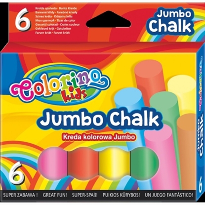 Picture of Colorino Kids JUMBO Coloured chalk 6 colours