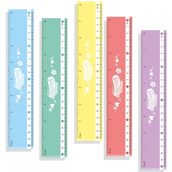 Picture of Colorino Pastel Rulers 20 cm