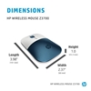 Picture of HP Z3700 Forest Teal Wireless Mouse