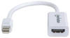 Picture of Manhattan Mini DisplayPort 1.2 to HDMI Adapter Cable, 1080p@60Hz, 17cm, Male to Female, White, Lifetime Warranty, Blister