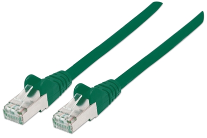 Picture of Intellinet Network Patch Cable, Cat6, 7.5m, Green, Copper, S/FTP, LSOH / LSZH, PVC, RJ45, Gold Plated Contacts, Snagless, Booted, Lifetime Warranty, Polybag