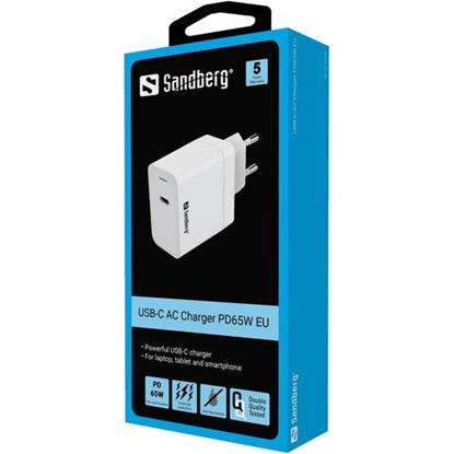 Attēls no Sandberg USB-C AC Charger PD65W EU