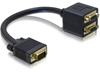 Изображение Delock Adapter VGA male to 2x VGA female, black