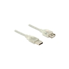 Picture of Delock Extension cable USB 2.0 Type-A male > USB 2.0 Type-A female 5 m transparent