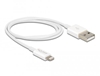 Picture of Delock USB data and power cable for iPhone™, iPad™, iPod™ white 1 m