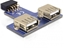 Picture of Delock USB pin header female > 2 x USB 2.0 female - up