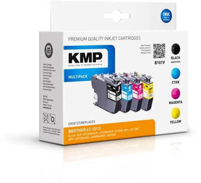 Изображение KMP B101V Promo Pack Bk/C/M/Y compatible with Brother LC-3213