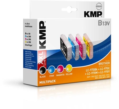 Attēls no KMP B13V Promo Pack compatible with LC-970 Bk/C/M/Y