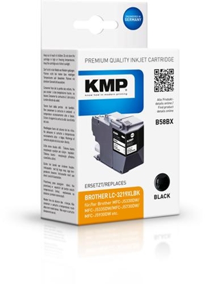 Picture of KMP B58BX ink cartridge black comp. with Brother LC-3219XLBK