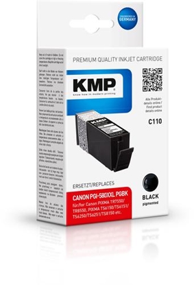 Изображение KMP C110 ink cartridge black compatible with Canon PGI-580XXL