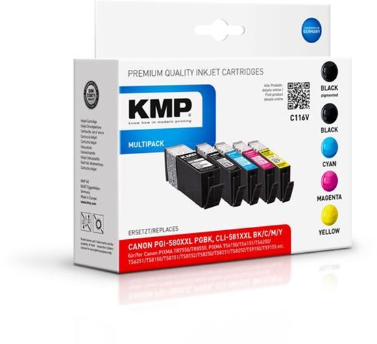 Изображение KMP C116V Multipack comp. with Canon PGI-580/CLI-581 XXL BCMY