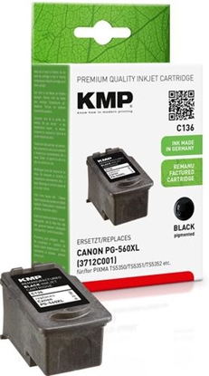 Изображение KMP C136 ink cartridge black compatible with Canon PG-560 XL