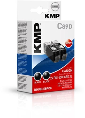 Изображение KMP C89D ink cartridge sw DP comp. with Canon PGI-550PGBK