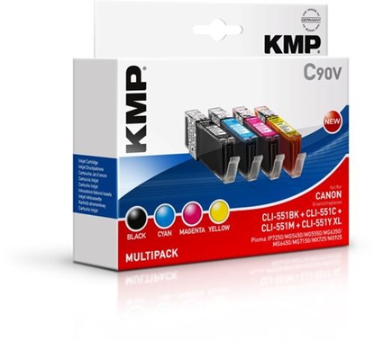 Picture of KMP C90V Promo Pack compatible with CLI-551 BK/C/M/Y