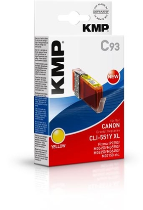 Picture of KMP C93 ink cartridge yellow comp. with Canon CLI-551 Y XL