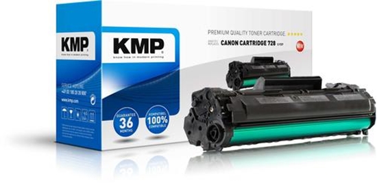 Picture of KMP C-T27 Toner black compatible with Canon 728