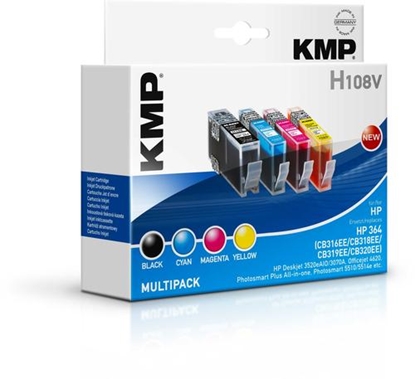 Изображение KMP H108V Multipack BK/C/M/Y compatible with HP No. 364