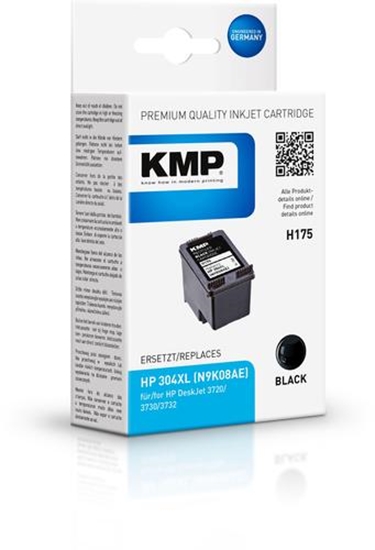 Picture of KMP H175BX ink cartridge black compatible mit HP N9K08AE 304 XL