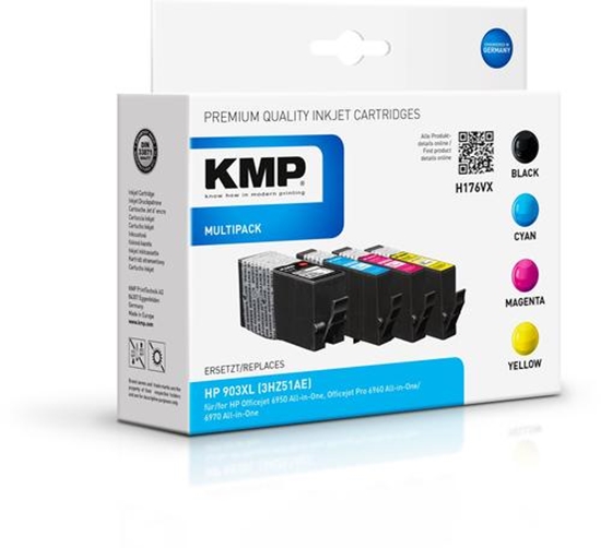 Picture of KMP H176VX Promo Pack BK/C/M/Y compatible with HP 3HZ51AE 903XL