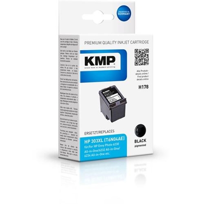 Attēls no KMP H178 ink cartridge black compatible mit HP T6N04AE 303 XL