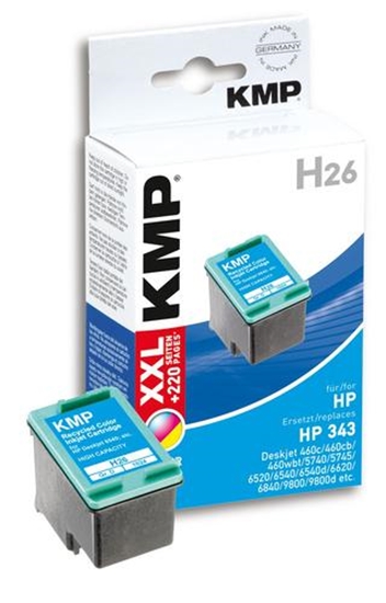 Picture of KMP H26 ink cartridge color compatible with HP C 8766 E