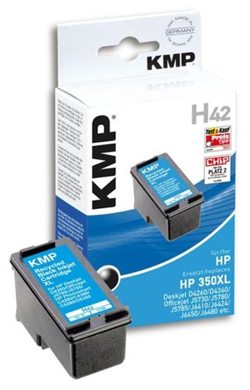 Picture of KMP H42 ink cartridge black comp. w. HP CB336EE  No. 350 XL