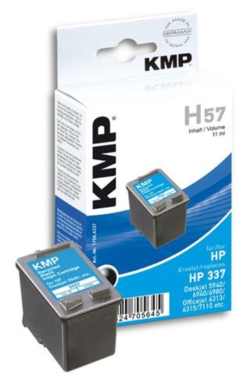 Picture of KMP H57 ink cartridge black compatible with HP C 9364 EE