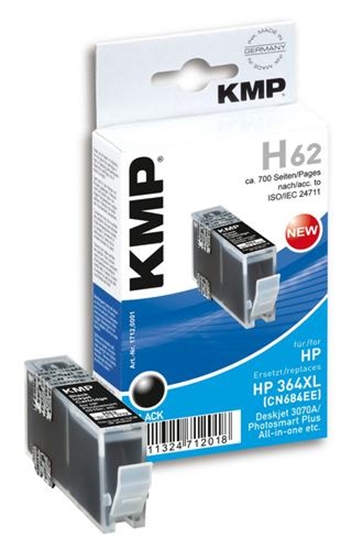 Picture of KMP H62 ink cartridge black comp. w. HP CN 684 EE No. 364 XL