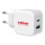 Изображение ROLINE USB Wall Charger Euro Plug, 2 Ports, 1x QC3.0 A + 1x C (PD), 20W