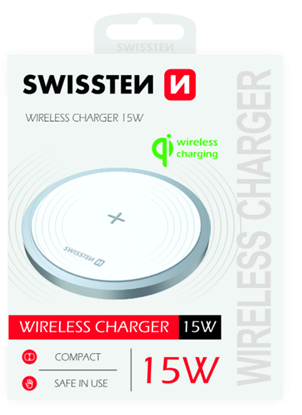 Изображение Swissten 15W Wireless charger with USB-C 1.5m cable