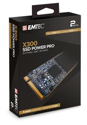 Attēls no EMTEC SSD   2TB M.2 PCIE X300 NVME M2 2280