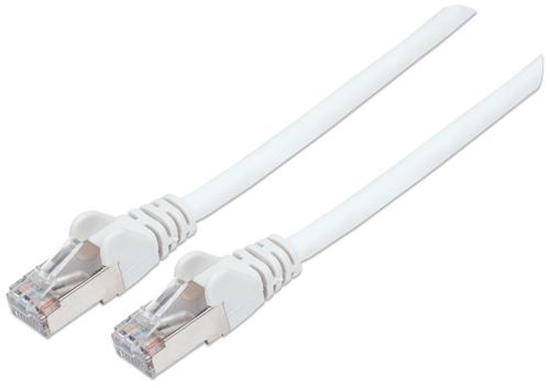 Picture of Intellinet Network Patch Cable, Cat6, 20m, White, Copper, S/FTP, LSOH / LSZH, PVC, RJ45, Gold Plated Contacts, Snagless, Booted, Lifetime Warranty, Polybag