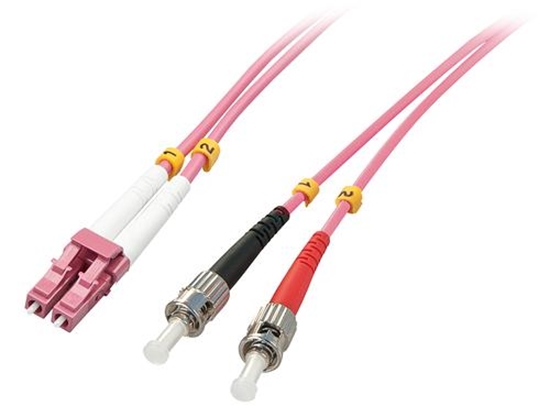 Picture of Lindy 46352 fibre optic cable 3 m LC ST OM4 Pink