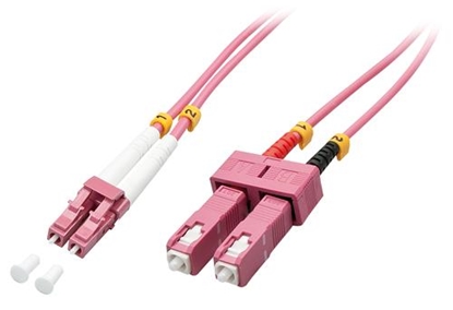Attēls no Lindy 46361 fibre optic cable 2 m LC SC OM4 Pink