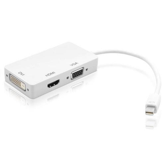 Picture of Adapter AV Techly DisplayPort Mini - HDMI - D-Sub (VGA) - DVI biały (IADAP-MDP-COMBOF12)