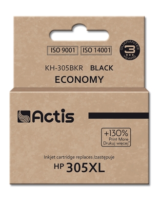 Picture of Actis KH-305BKR ink for HP printer; HP 305XL 3YM62AE replacement; Standard; 20 ml; black