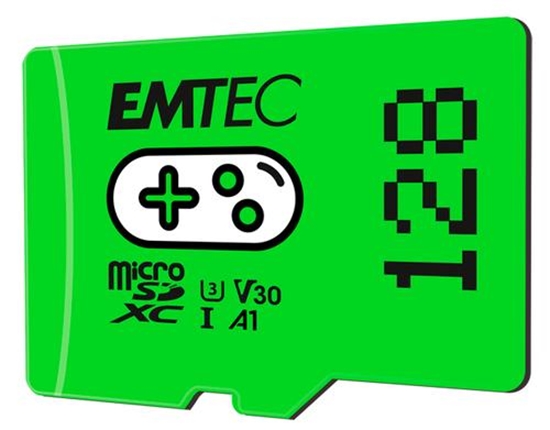 Изображение EMTEC MicroSD Card 128GB SDXC CL.10 UHS1 U3 V30 A1 Gaming