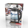 Изображение Adler | Kettle | AD 1285 | Electric | 2200 W | 1.7 L | Glass/Stainless steel | 360° rotational base | Grey