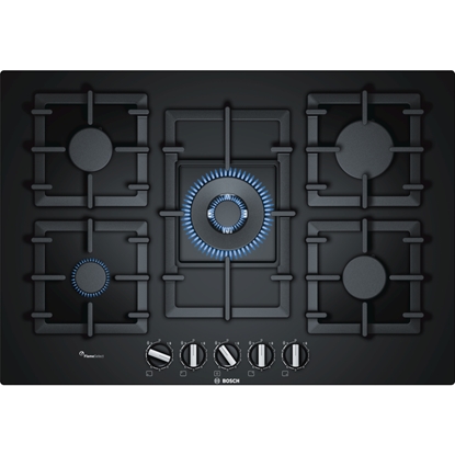 Изображение Bosch Serie 6 PPQ7A6B90 hob Black Built-in Gas 5 zone(s)