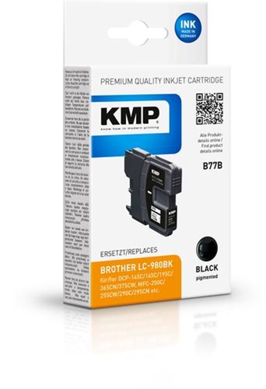 Picture of KMP B77B ink cartridge black compatible w. Brother LC-980 BK