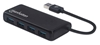 Изображение Manhattan USB-A 4-Port Hub, 4x USB-A Ports, 5 Gbps (USB 3.2 Gen1 aka USB 3.0), Bus Power, Equivalent to ST4300PBU3 & ST4300MINU3B, SuperSpeed USB, Black, Three Year Warranty, Box