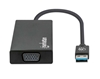 Picture of Manhattan USB-A Dock/Hub, Ports (x5): Ethernet, HDMI, USB-A (x2) and VGA, Micro-USB Power Input Port (Optional, only when additional power needed. Not required for dual monitor functionality. Cable not included), Aluminium, Black, Three Year Warranty, Ret