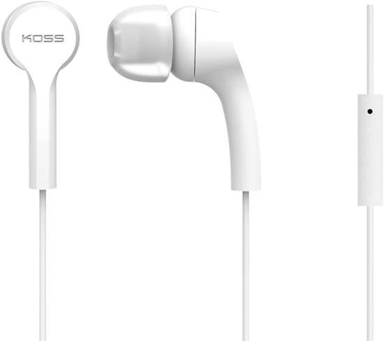 Picture of Koss | Headphones | KEB9iW | Wired | In-ear | Microphone | White