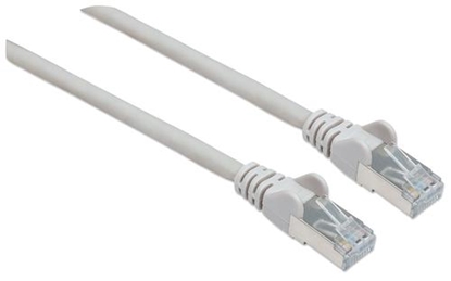 Attēls no Intellinet Network Patch Cable, Cat6A, 10m, Grey, Copper, S/FTP, LSOH / LSZH, PVC, RJ45, Gold Plated Contacts, Snagless, Booted, Lifetime Warranty, Polybag