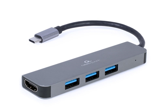 Изображение Gembird A-CM-COMBO2-01 USB Type-C 2-in-1 multi-port adapter (Hub + HDMI)