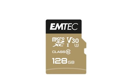 Изображение EMTEC MicroSD Card 128GB SDXC CL10 Speedin V30 A1 4K Adapter