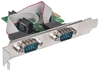 Picture of Manhattan PCI Express Card, 2x Serial DB9 ports, 2.5 Mbps, x1 x4 x8 x16 lane buses, Standard/Low Profile PCI, Three Year Warranty, Box